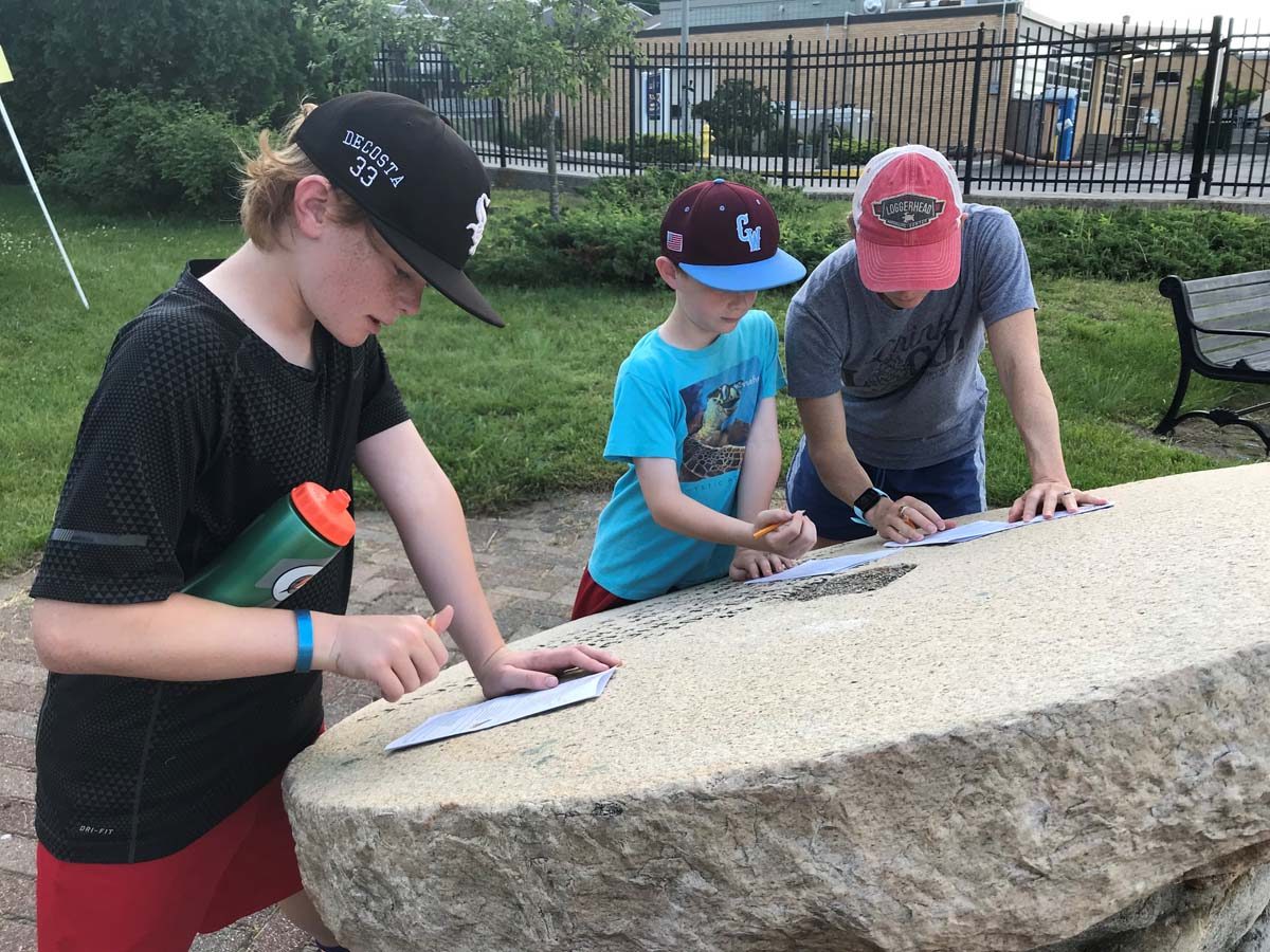 Quest participants at Fort Griswold.