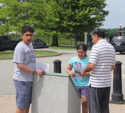 Quest participants learned the history of Fort Trumbull.