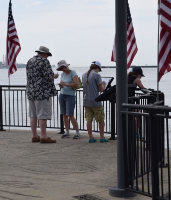 The waterfront park Quest took participants on the walkway along the Thames River.
