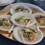 The scup fillets were served over a warm quinoa salad.