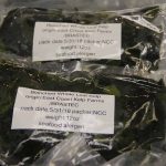 Grower J.P. Vellotti brought a boxful of kelp in 12-ounce packages for the chefs.