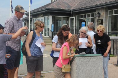 These participants in the Fort Trumbull Quest were among about 150 people who did the Thames River Quests in 2018.