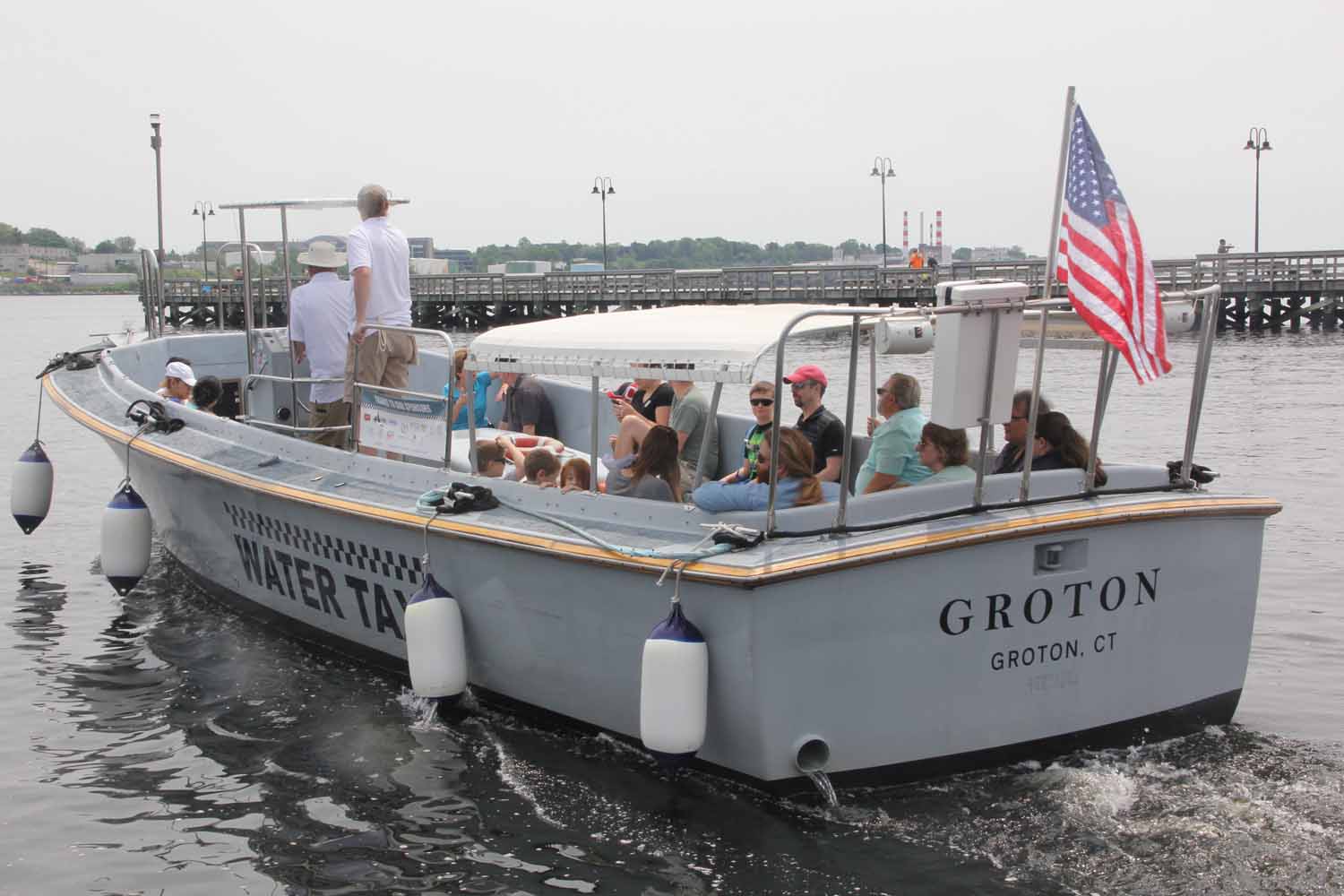 The Thames Heritage Park Water Taxi gave free rides to participants in the Thames River Quest.