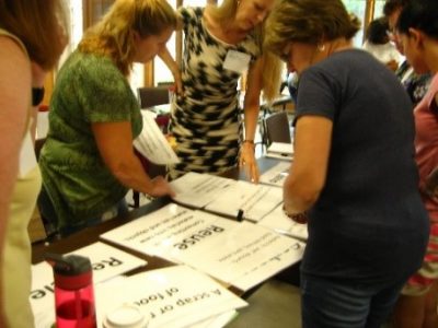 Teachers at an environmental education workshop