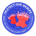 sticker with image of anemone