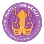 sticker with image of squid