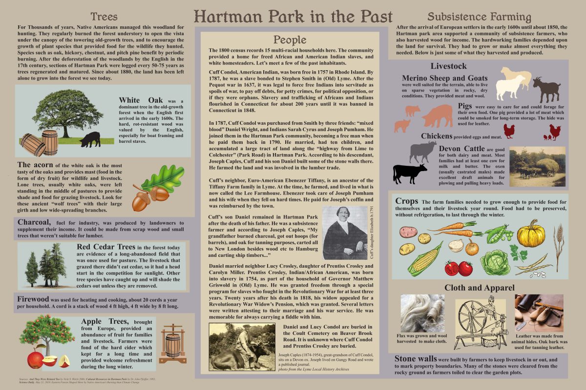 Lank acknowledgement sign at Hartman Park in Lyme.