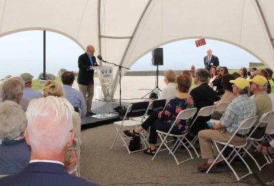 NOAA Administrator Richard Spinrad was one of several federal, state, local and UConn officials who spoke at the event.
