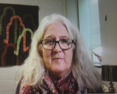 Tammy Warner, professor of management at Keene State University, presented the draft version of a business plan for kelp farming.