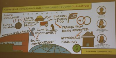 Artist Raheem Nelson created this and other images to illustratethe climate changes impacts presentations.