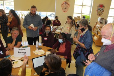 The Home Energy workshop group discussed the harmful health impacts of using natural gas for cooking and heating and ways to encourage more home energy efficiency.