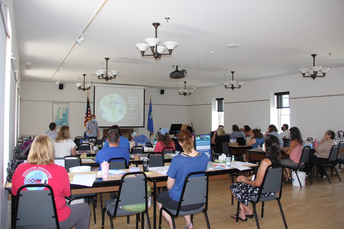 A session of the Long Island Sound Mentor Teacher program in July 2022.